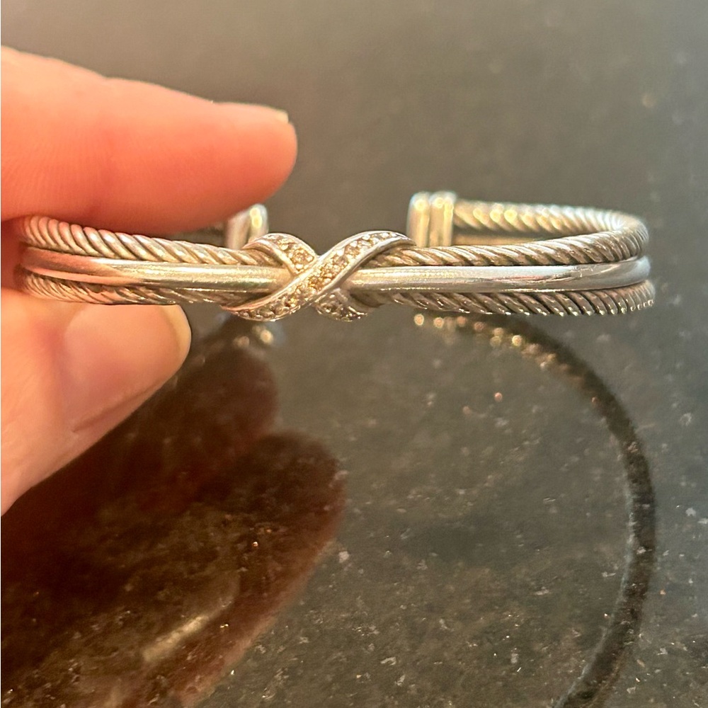 David Yurman Crossover X Bracelet with diamonds
